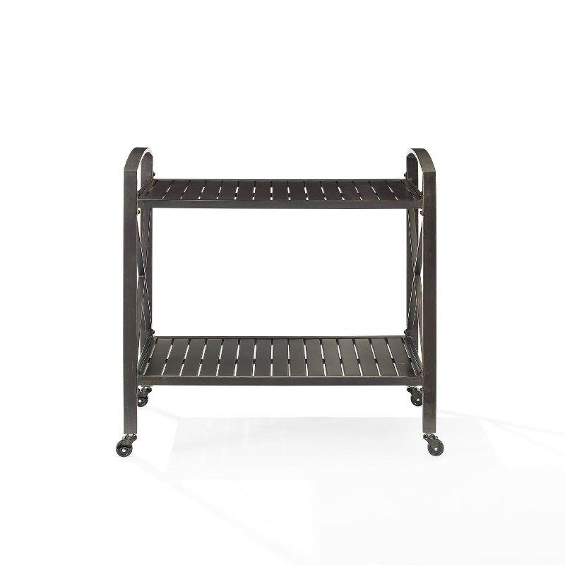 Kaplan Outdoor Steel Bar Cart Bronze - Crosley