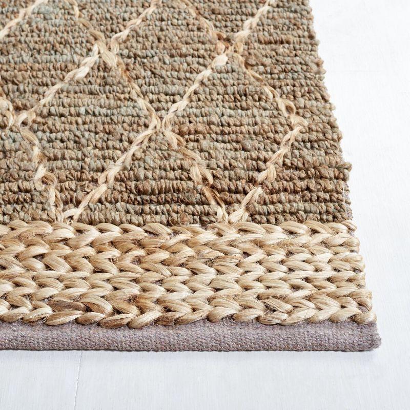 Natural Fiber NF951 Hand Loomed Indoor Area Rug - Natural/Grey - 6'x6' - Safavieh