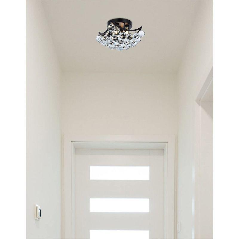 Elegant Lighting Corona 10 inch black flush mount