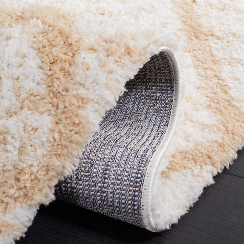 Berber Shag BER574 Power Loomed Indoor Area Rug - Ivory/Beige - 5'5"x7'7" - Safavieh