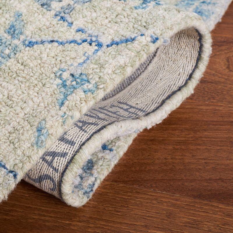 Blossom BLM812 Hand Tufted Runner Rug - Silver/Blue - 2'3"x8' - Safavieh.