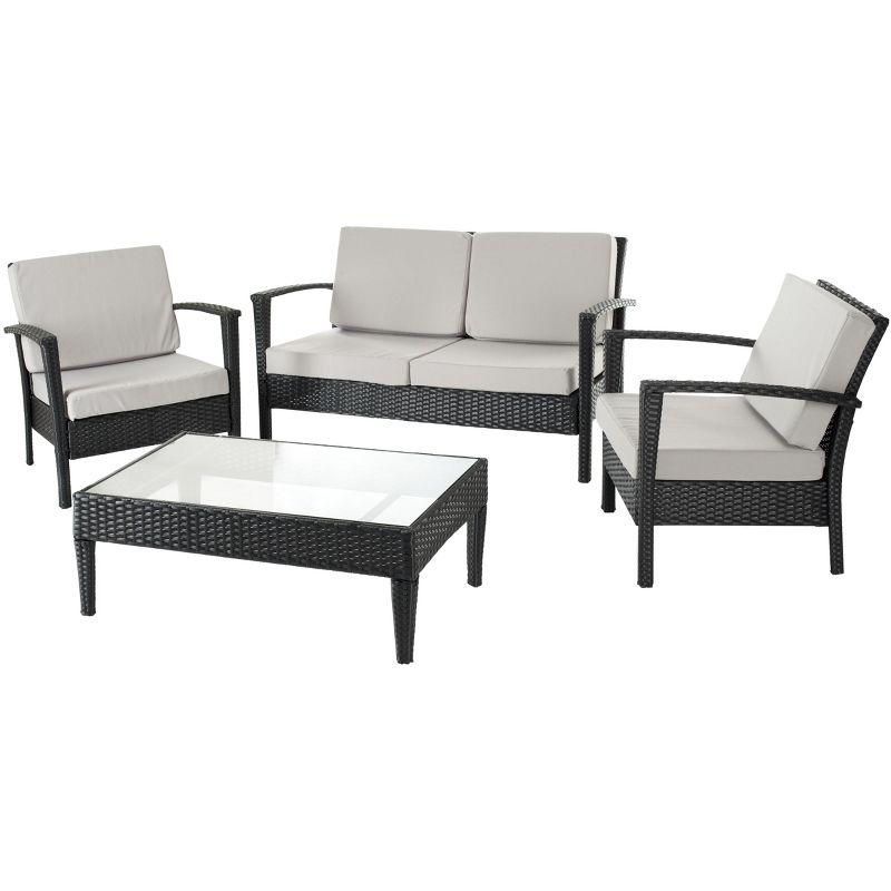 Piscataway Set - Indoor/Outdoor - FOX6006 - Black/Grey - Safavieh