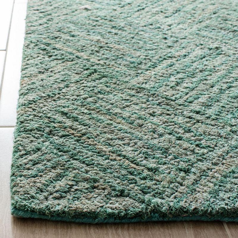 Handmade Nantucket Cotton Accent Rug 2' x 3' - Green & Multi