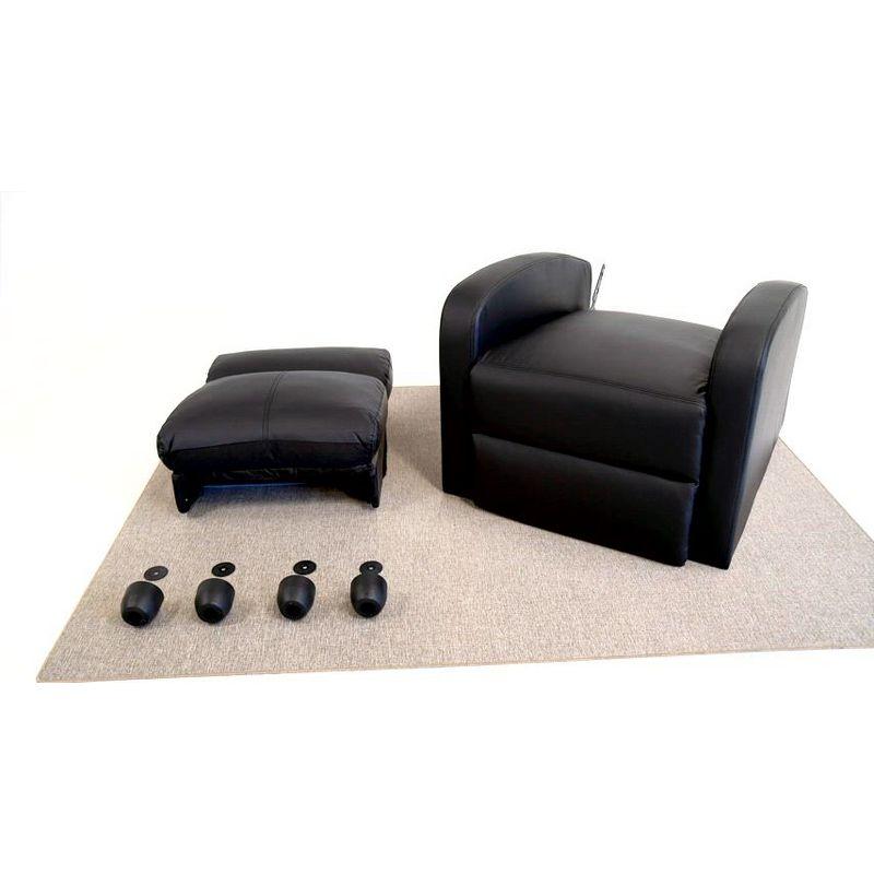 FDW Wingback Recliner Chair Leather Single Modern Sofa Home Theater Seating for Living Room