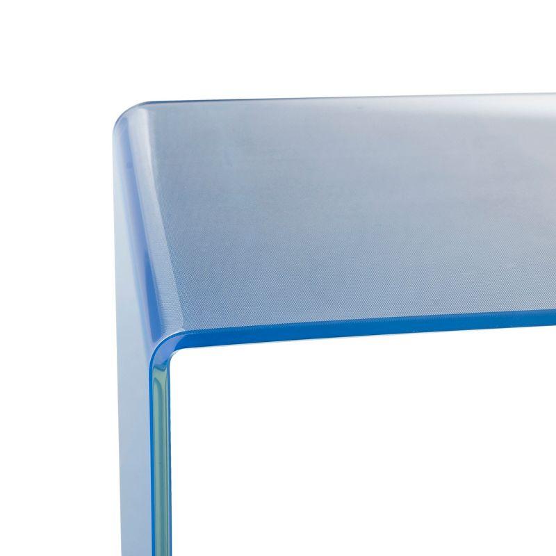 Crysta Ombre Glass Console Table - Clear/Blue - Safavieh