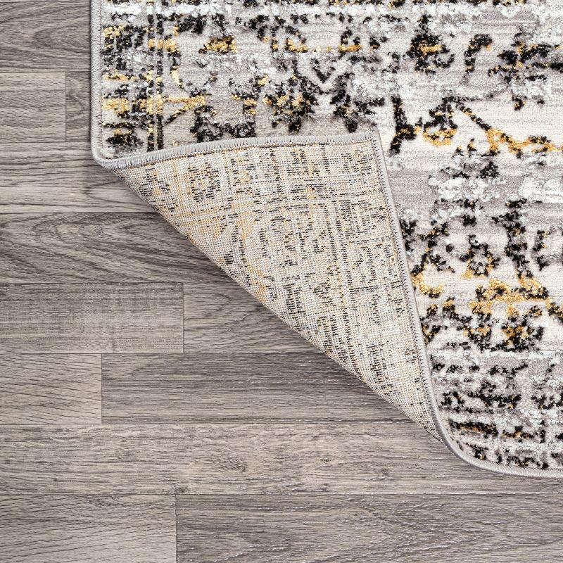 JONATHAN Y Tidal Modern Strie' Ivory/Black 3 ft. x 5 ft. Area Rug