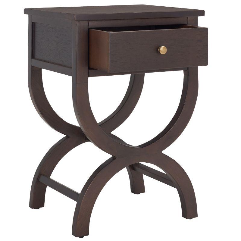 Maxine Accent Table W/ Storage Drawer - Walnut - Safavieh
