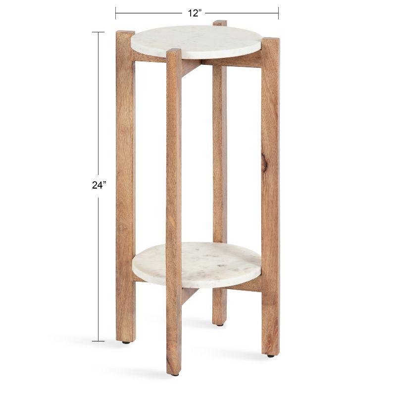 Kate and Laurel Moxley Square Wood Tea Table, 12x12x24, Natural