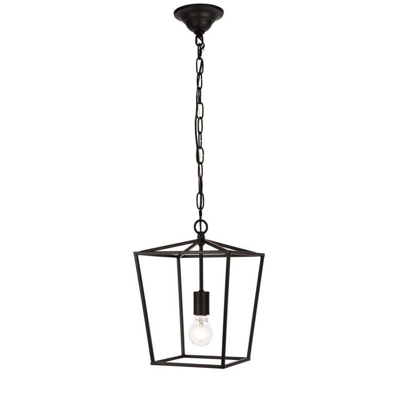 Elegant Lighting Maddox Collection Pendant D9.75 H14.5 Lt:1 Vintage silver Finish