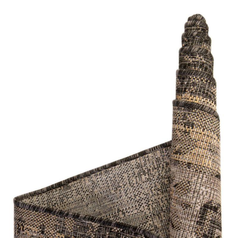 Unique Loom 9' 0 x 12' 0 Rectangle Indoor/Outdoor Traditional Charcoal Area Rug