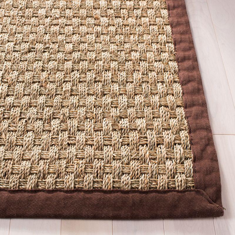 Natural Fiber NF114 Power Loomed Runner Rug - Natural/Dark Brown - 2'6"x10' - Safavieh.