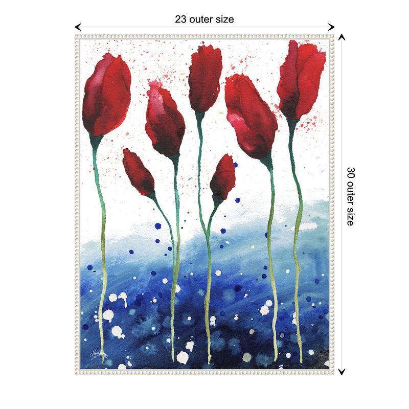 Amanti Art Patriotic Floral I by Elizabeth Medley Canvas Wall Art Print Framed 23 x 30-in.