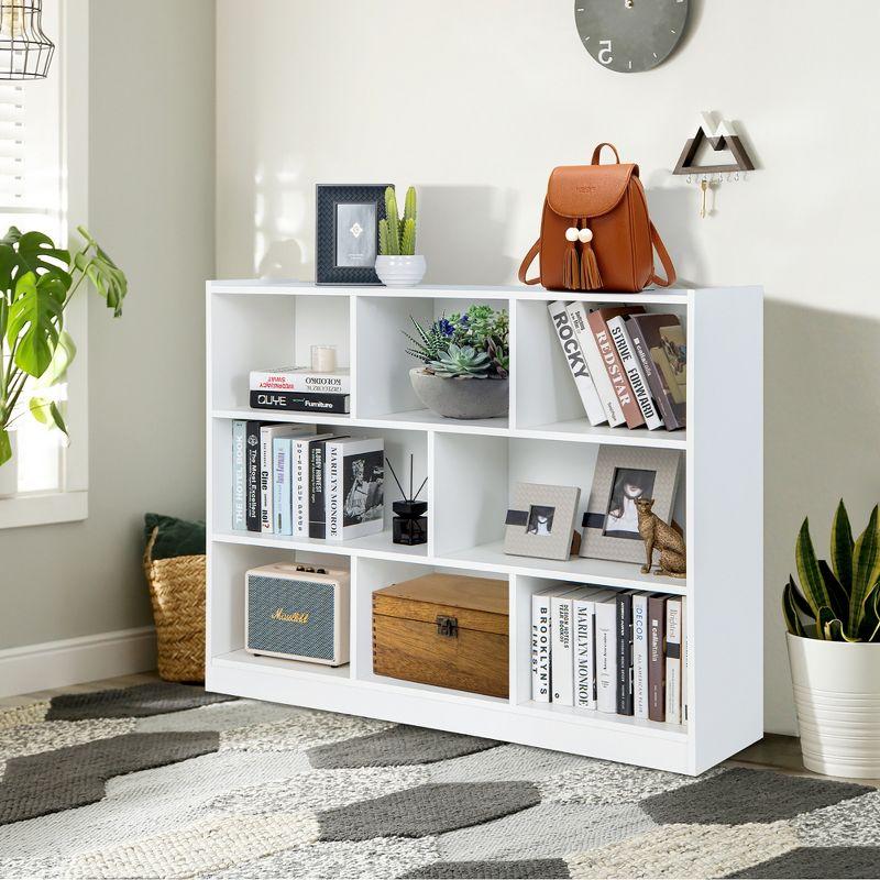 White 3-Tier 8-Cube Kids Storage Bookcase