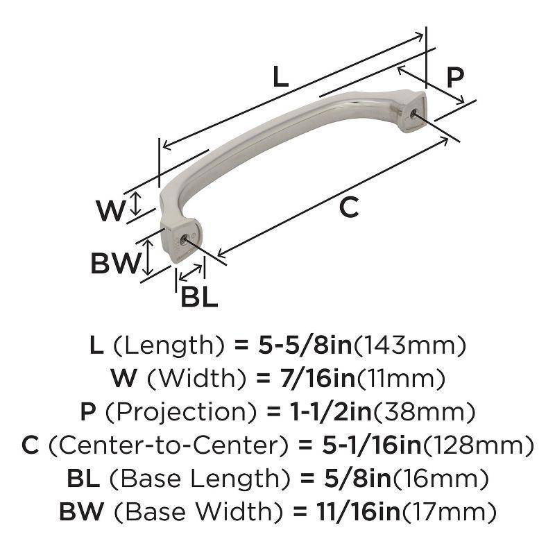 Polished Nickel 5-1/16" Traditional Cabinet Drawer Pull