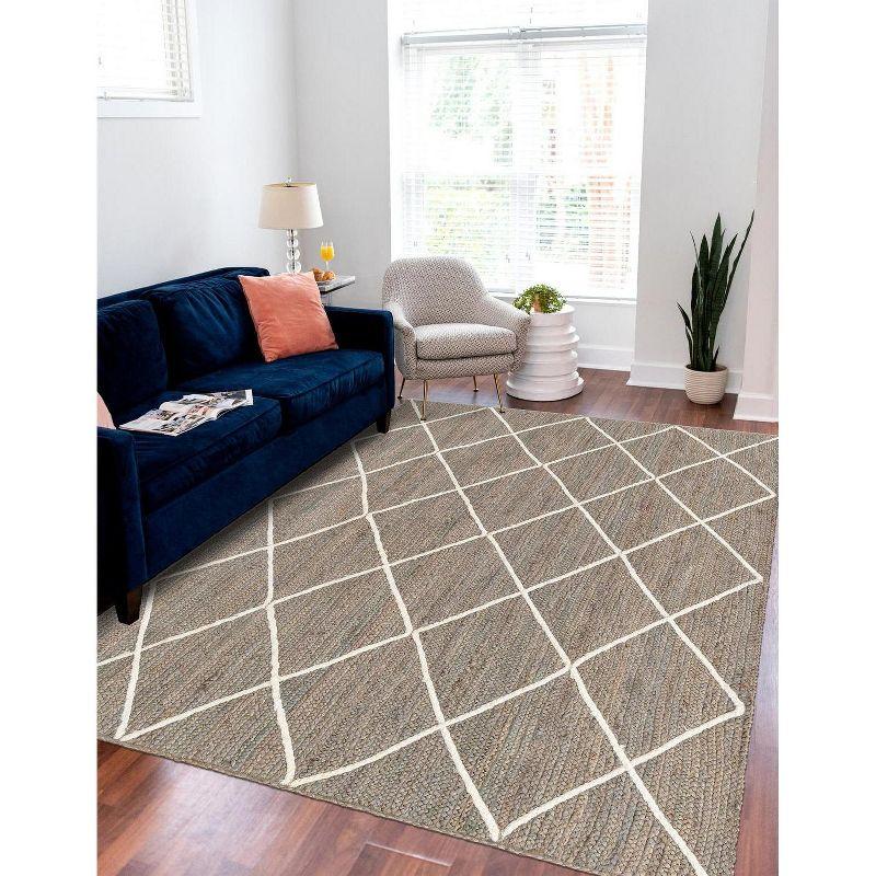 Unique Loom Braided Jute Area Rug