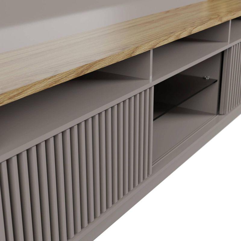 71.49" Pomander Freestanding Entertainment Center TV Stand for TVs up to 50" Gray - Manhattan Comfort