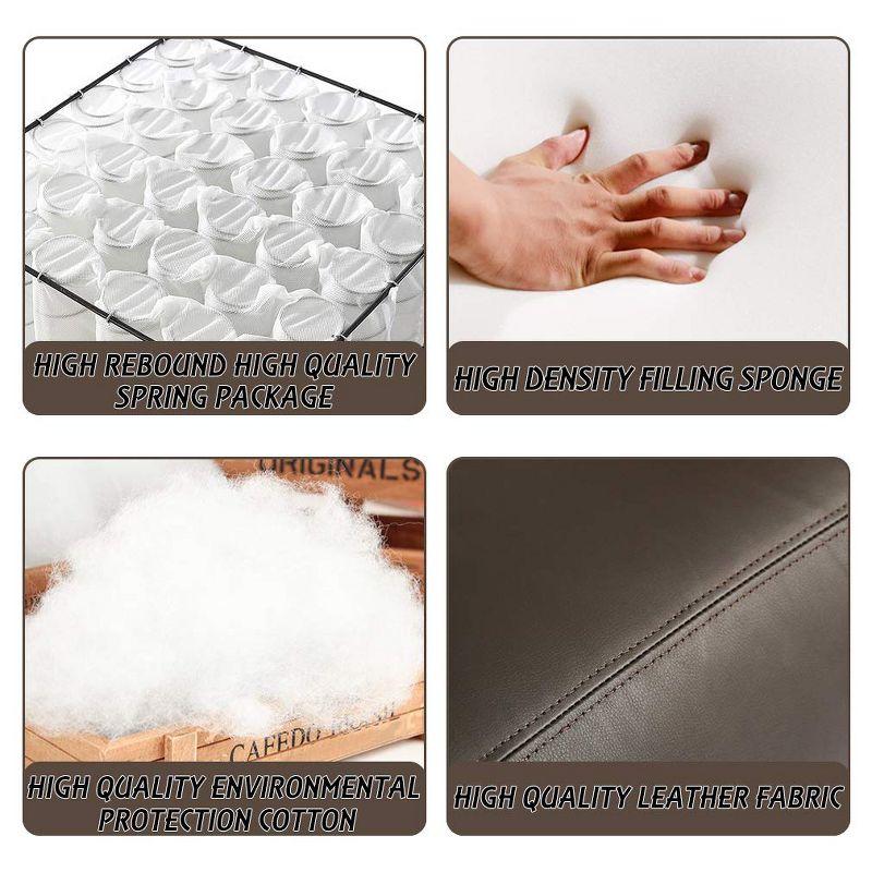 FDW Recliner Chair for Living Room Massage Recliner Sofa Reading Chair Winback Single Sofa Home Theater Seating Modern Reclining Chair, Brown