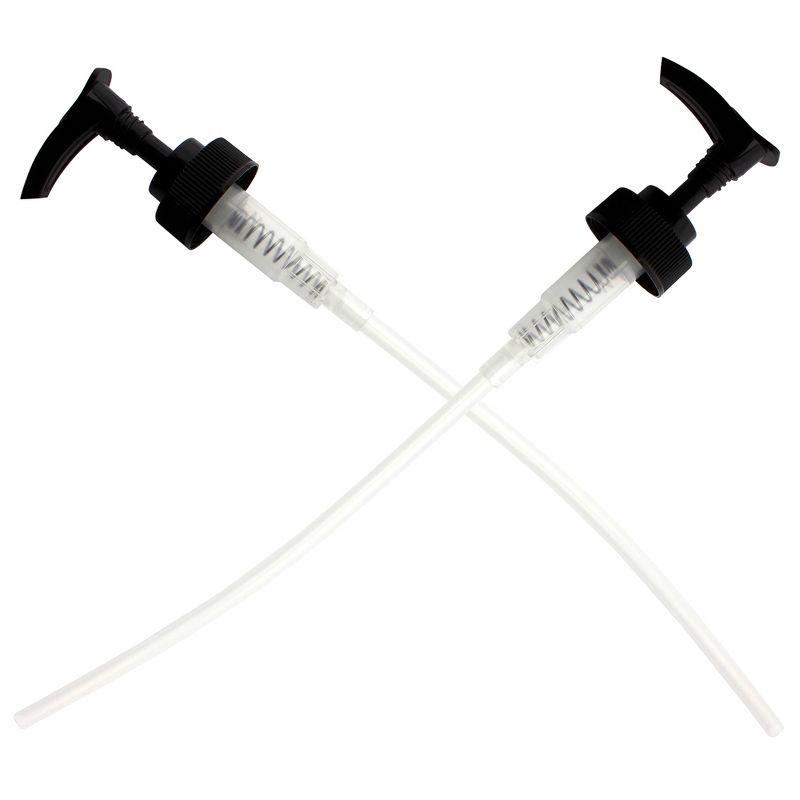 Cornucopia Brands 28-400 Replacement Pumps for Soap Dispensers/Lotion Bottles 6pk; Black Plastic w/ Long 8IN Dip Tubes
