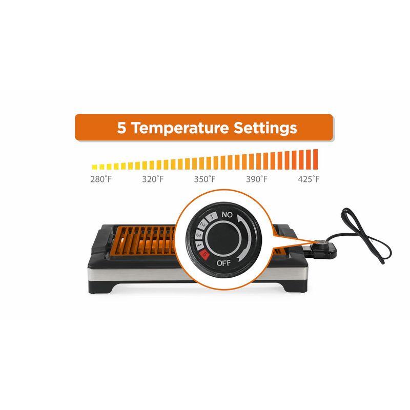Commercial Chef COMMERCIAL CHEF Indoor Grill for Countertop Electric Grill with Adjustable Temperature Control