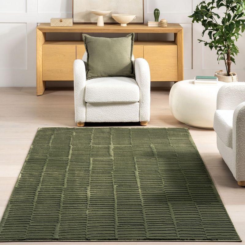Nuloom Kailani Geometric Machine Washable Indoor Area Rug, 3' x 5', Green
