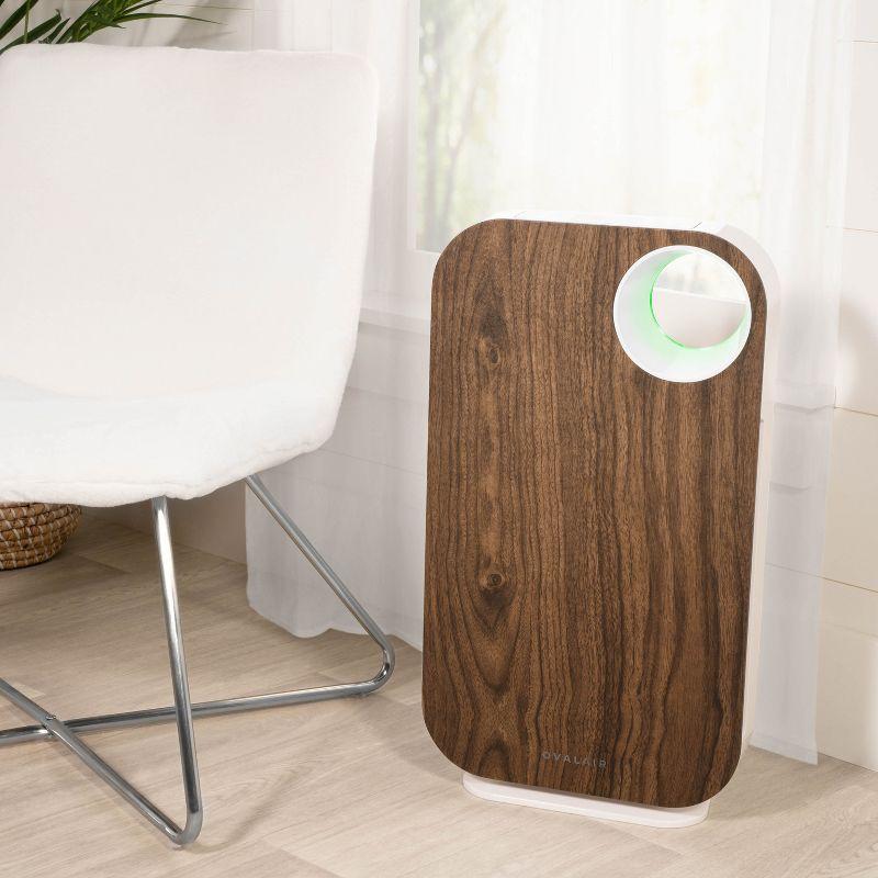 OVAL AIR 3-Stage H13 True HEPA 5-in-1 Air Purifier reduces Allergies, Asthma, Pets, Odor, Smoke