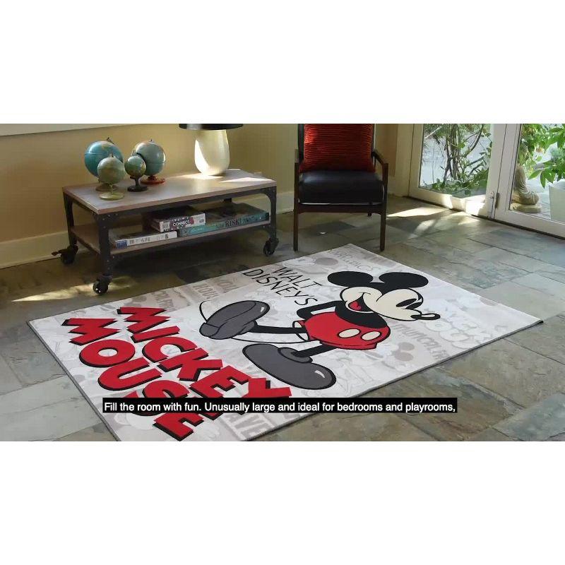 Licensed Disney Minnie Mouse Stripped Digital Printed Youth Area Rug