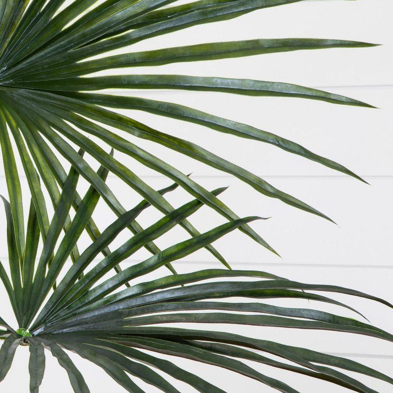 Nearly Natural 7-ft Fan Palm Tree UV Resistant (Indoor/Outdoor)