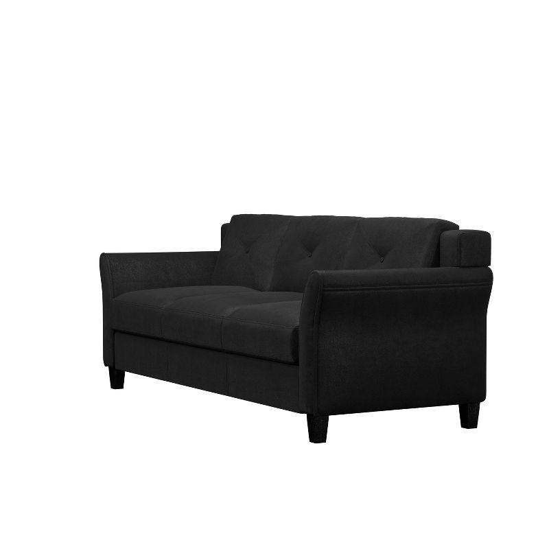 Harper Tufted Microfiber Sofa Black - Lifestyle Solutions