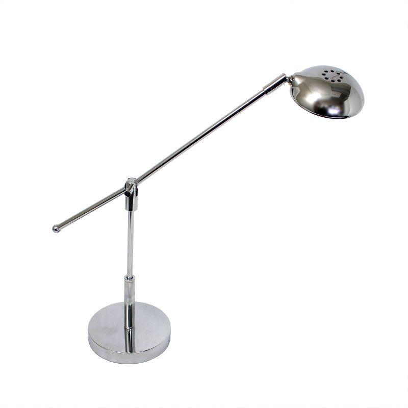 Adjustable Silver Chrome Balance Arm LED Desk Lamp