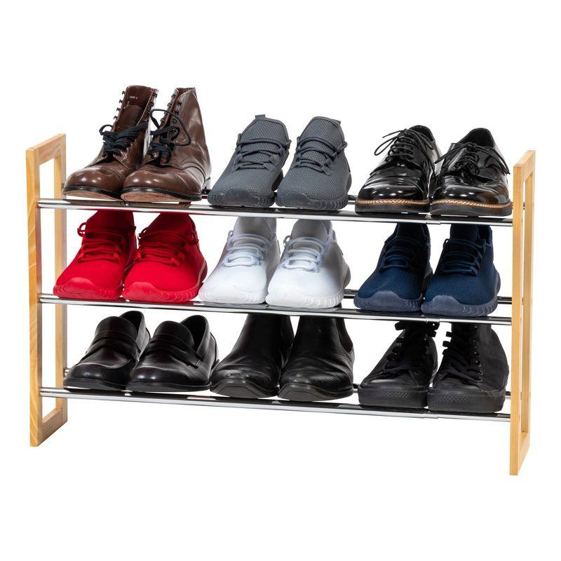 15 Pair Stackable Shoe Rack