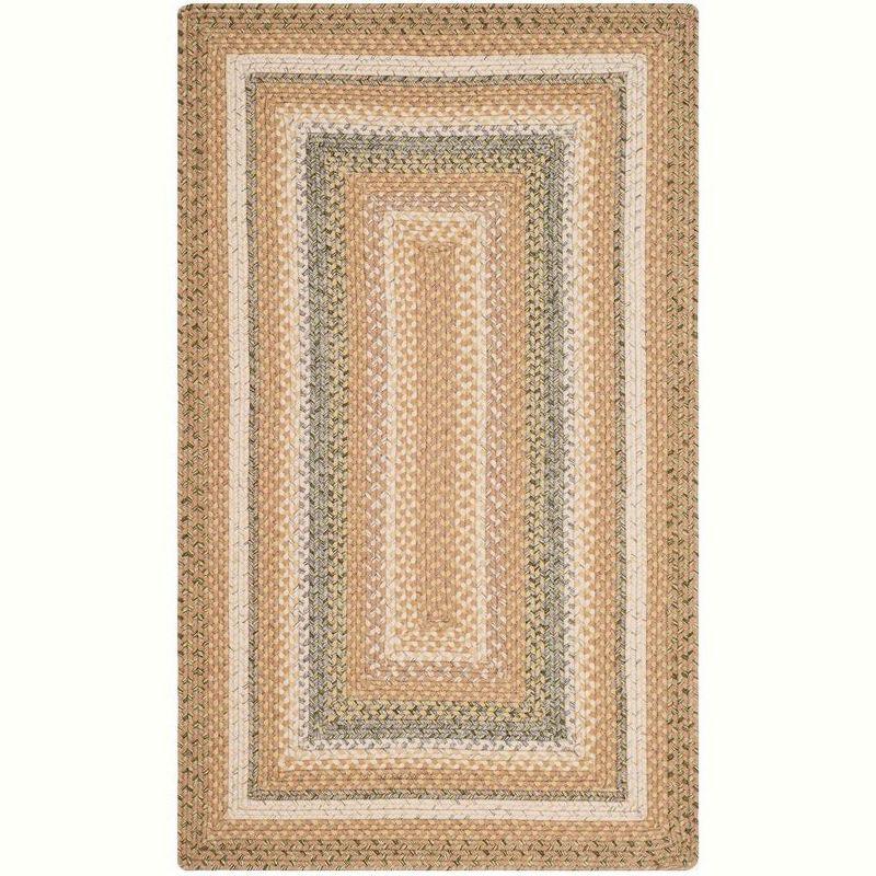 Braided BRD314 Hand Woven Area Rug - Tan/Multi - 4'x6' - Safavieh.