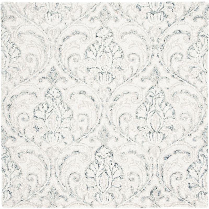 Micro-Loop MLP532 Hand Tufted Indoor Area Rug - Ivory/Grey - 7'x7' - Safavieh