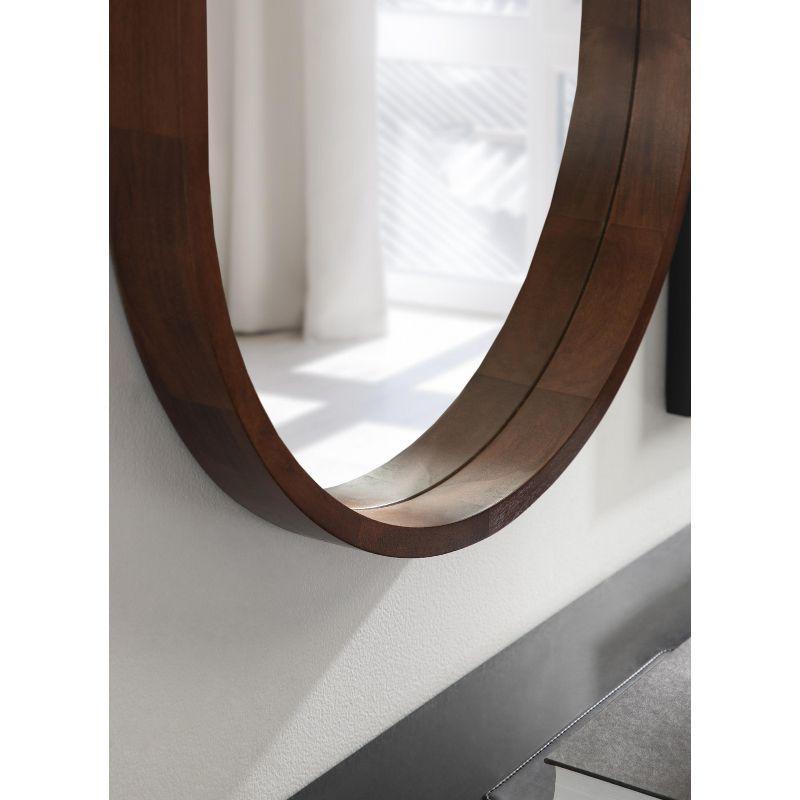 Kate and Laurel Hutton Wood Capsule Mirror, 24x36, Walnut Brown