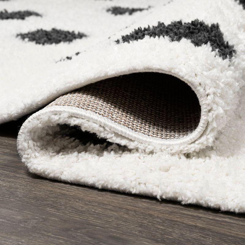 Pere Modern Charcoal Dot Shag Area Rug  - JONATHAN Y