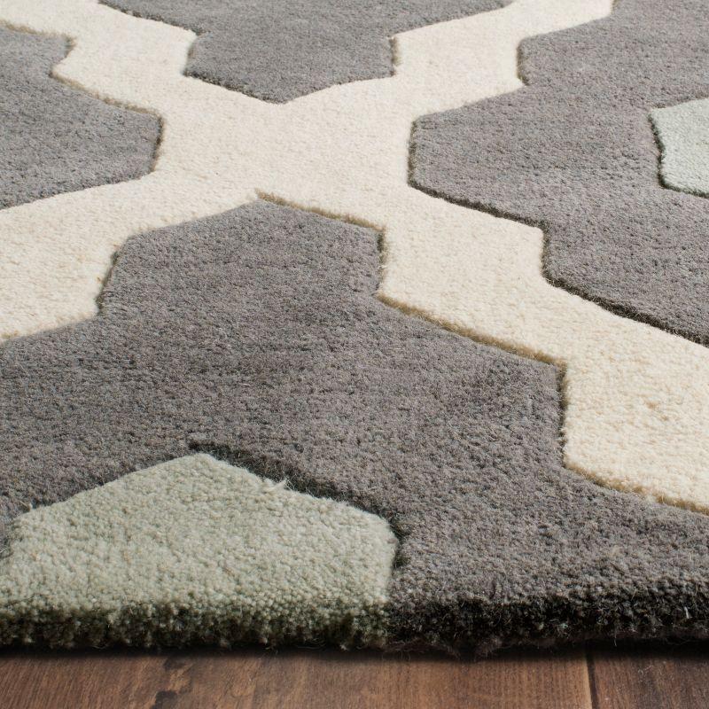 Hand-Tufted Elegance Gray Wool 6' x 9' Area Rug