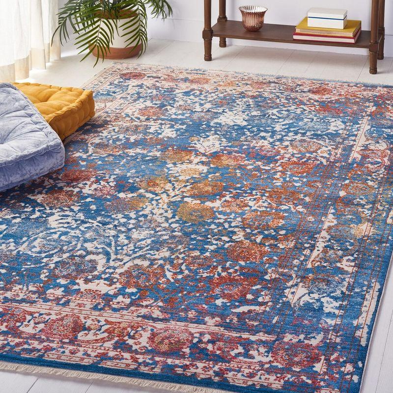 Vintage Persian VTP409 Power Loomed Indoor Area Rug - Turquoise/Multi - 4'x6' - Safavieh.
