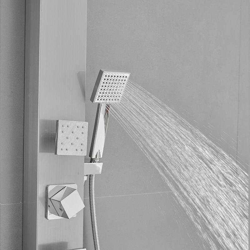 BWE 2-Shower Tower Shower Panel System with Adjustable Rain Shower Head and Handheld Shower Rod