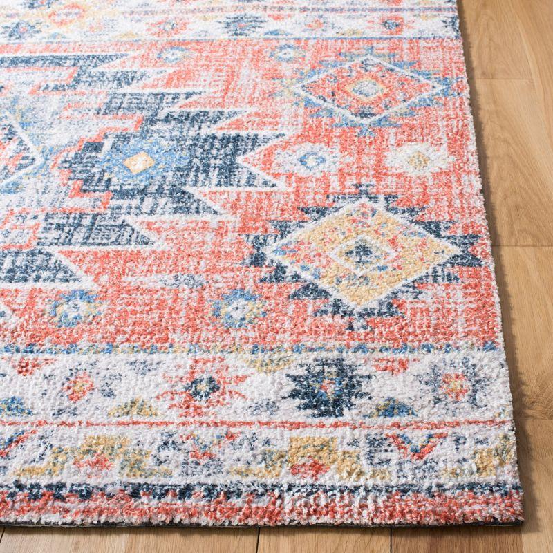 Handmade Blue Cotton and Synthetic Flat Woven Rug