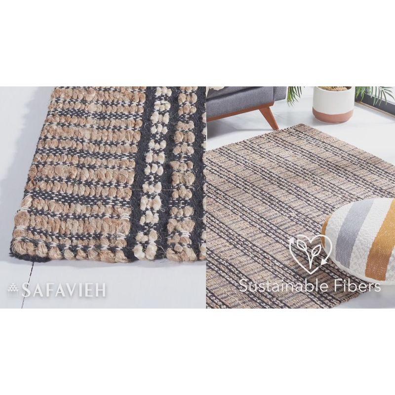 Natural Fiber NFB651 Power Loomed Area Rug - Teal/Natural - 5'x8' - Safavieh.