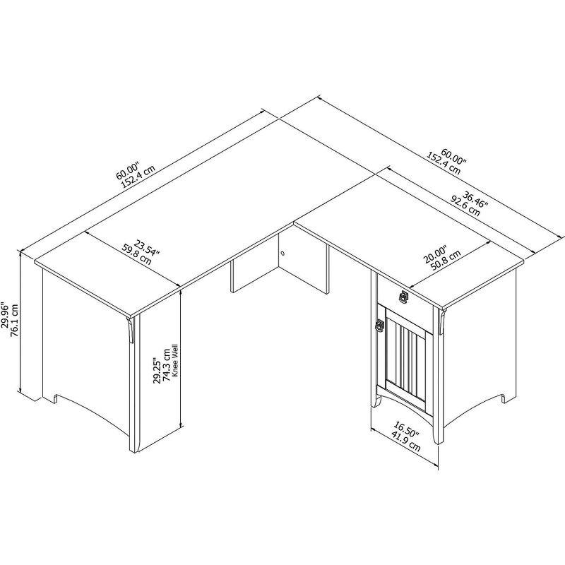 Salinas L Shaped Desk with Storage - Bush Furniture