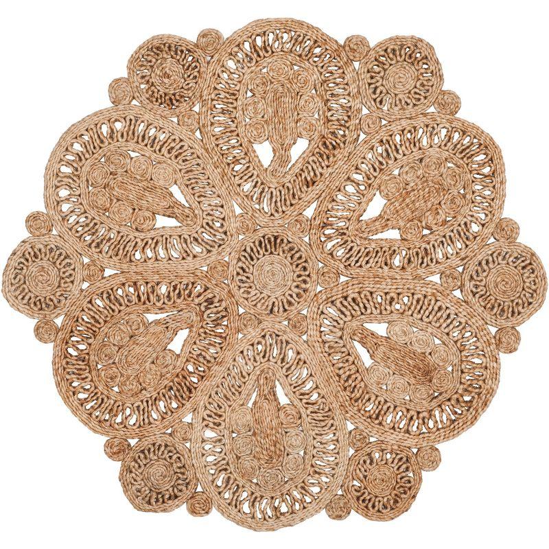 Natural Fiber NF360 Hand Woven Indoor Area Rug - Natural - 3' Round - Safavieh