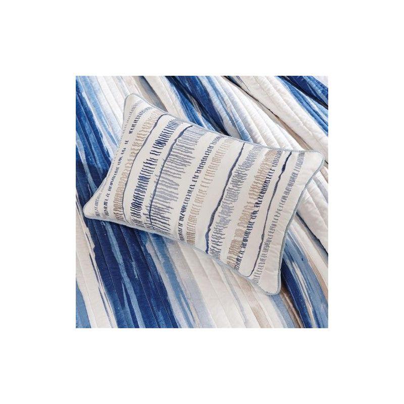 Madison Park Marina 6 Piece Printed Quilt Set with Throw Pillows