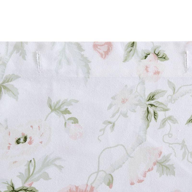 Laura Ashley Breezy Floral Cotton Pink Shower Curtain