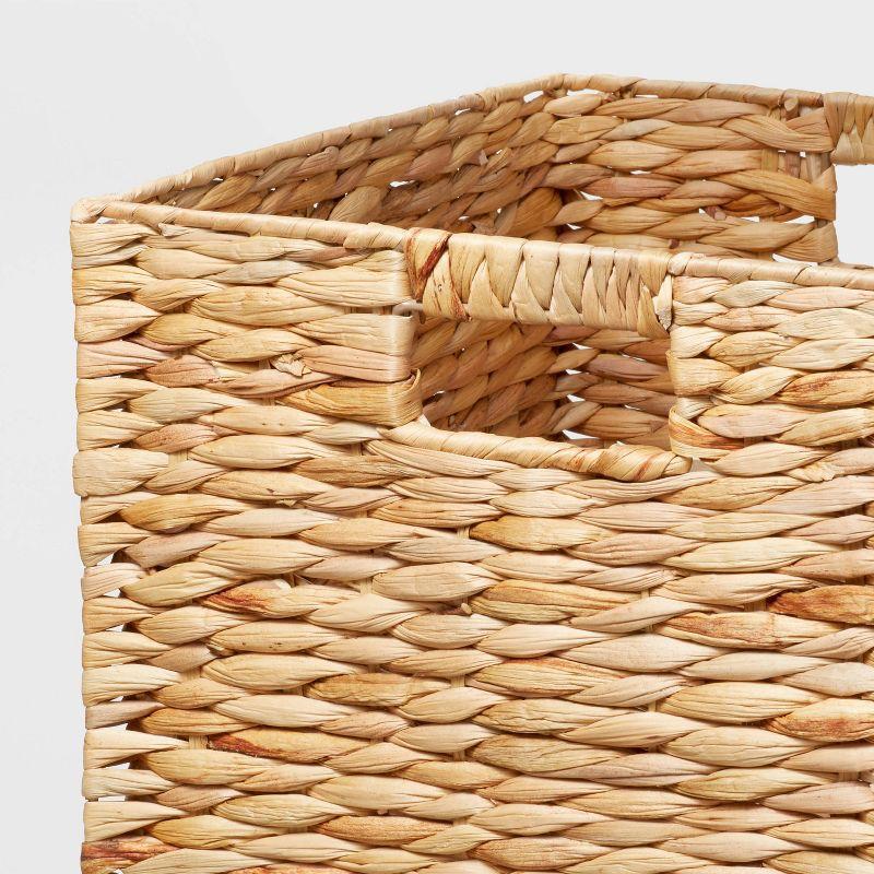 Large Woven Water Hyacinth Milk Crate - Brightroom™: Handwoven Decorative Storage Basket, Fits 13" Cube System