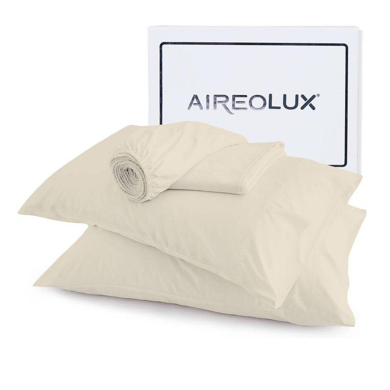 Color Sense 100% Cotton 600TC Ultra-Soft & Silky Wrinkle-Resistant Sheet Set