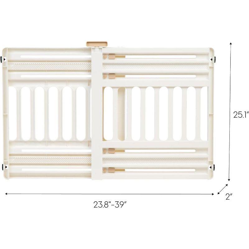 IRIS USA 24 to 39" Plastic Portable Expandable Pet Gate, Safety Gate