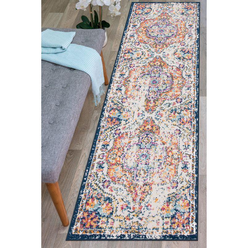 World Rug Gallery Distressed Vintage Bohemian Area Rug