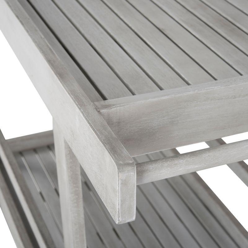 Renzo Indoor/Outdoor Serving Cart PAT7032 - Grey Wash - Safavieh