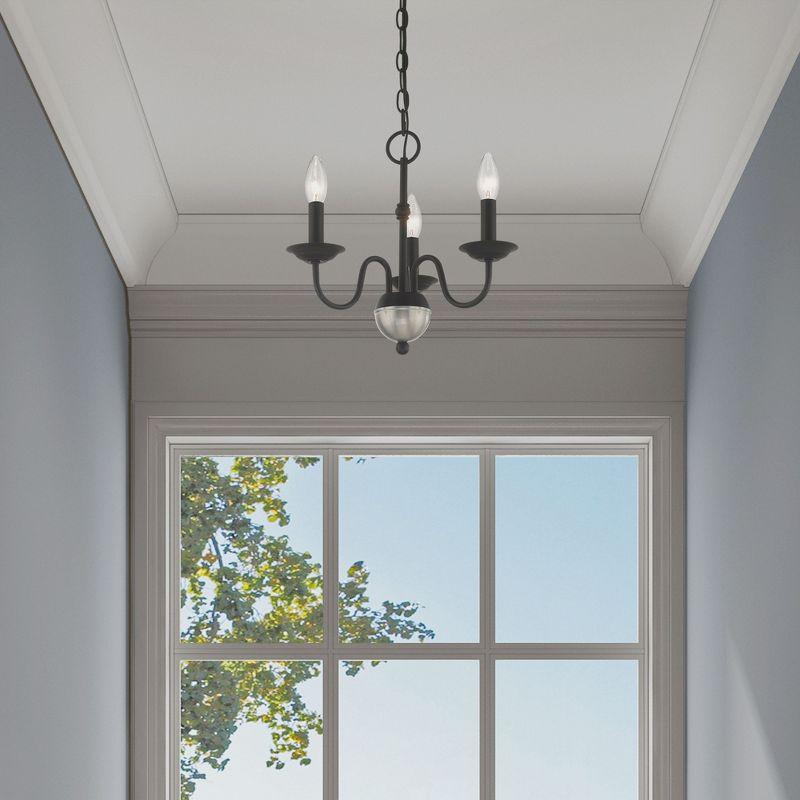 Livex Lighting Windsor 3 - Light Chandelier in  Black
