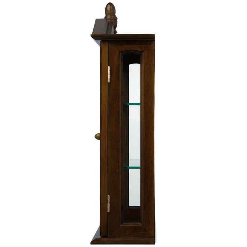 Design Toscano Amesbury Manor Hardwood Wall Curio Cabinet: Ebony Black Finish